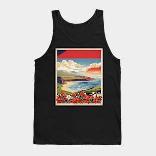 Wales England Vintage Travel Tourism Poster Art Tank Top